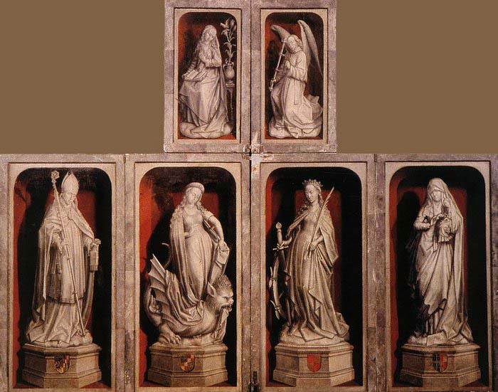 WEYDEN, Rogier van der Wing of a Carved Altar